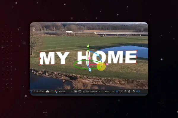 After Effects-Tutorial: 9.2 | Text platzieren im Drohnenshot: der 3D-Kameratracker (Praxisbeispiel)