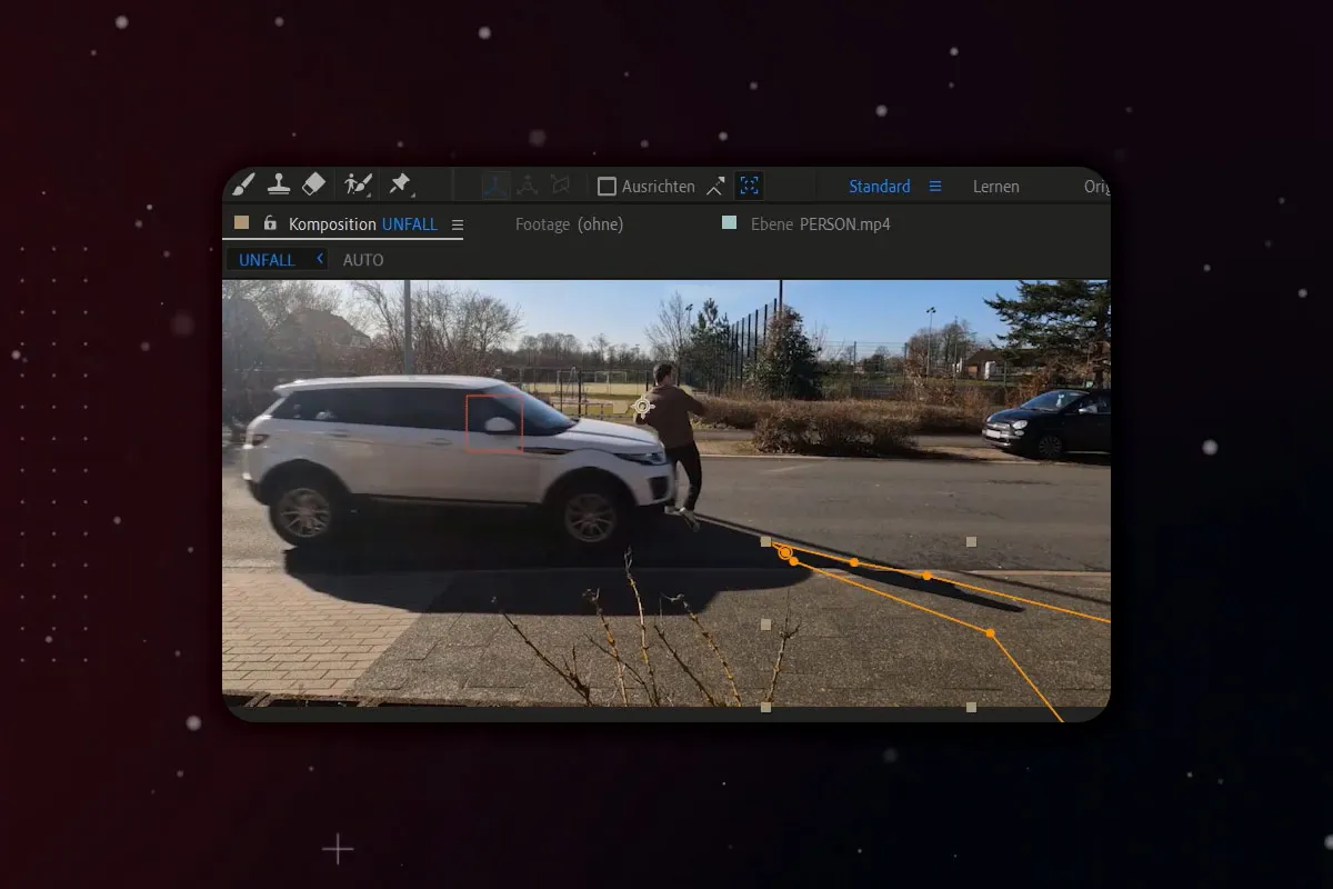 After Effects-Tutorial: 10.7 | Autounfall simulieren: Schatten der Person