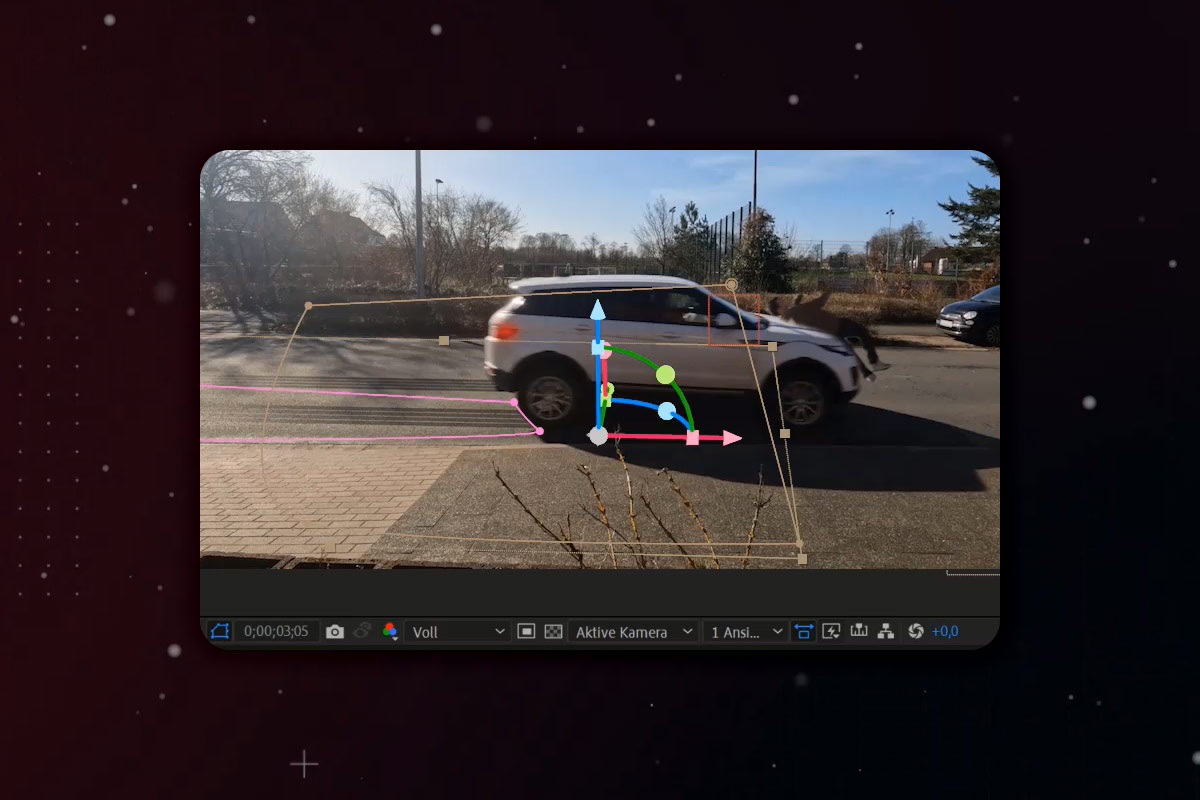 After Effects-guide: 10.8 | Simulering af bilulykke: Bremselys og bremsspore.