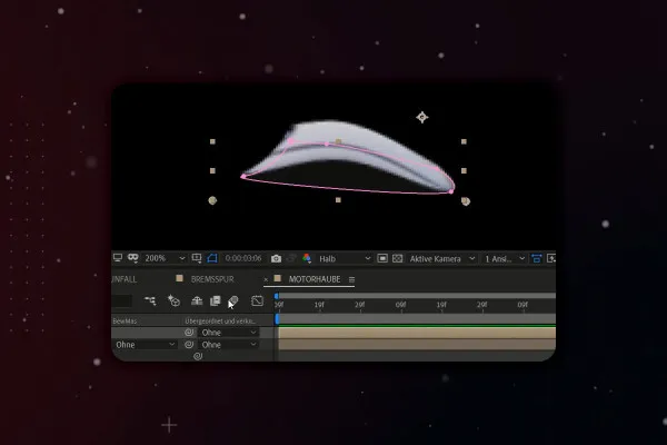 After Effects-Tutorial: 10.11 | Autounfall simulieren: Schaden an der Motorhaube erzeugen