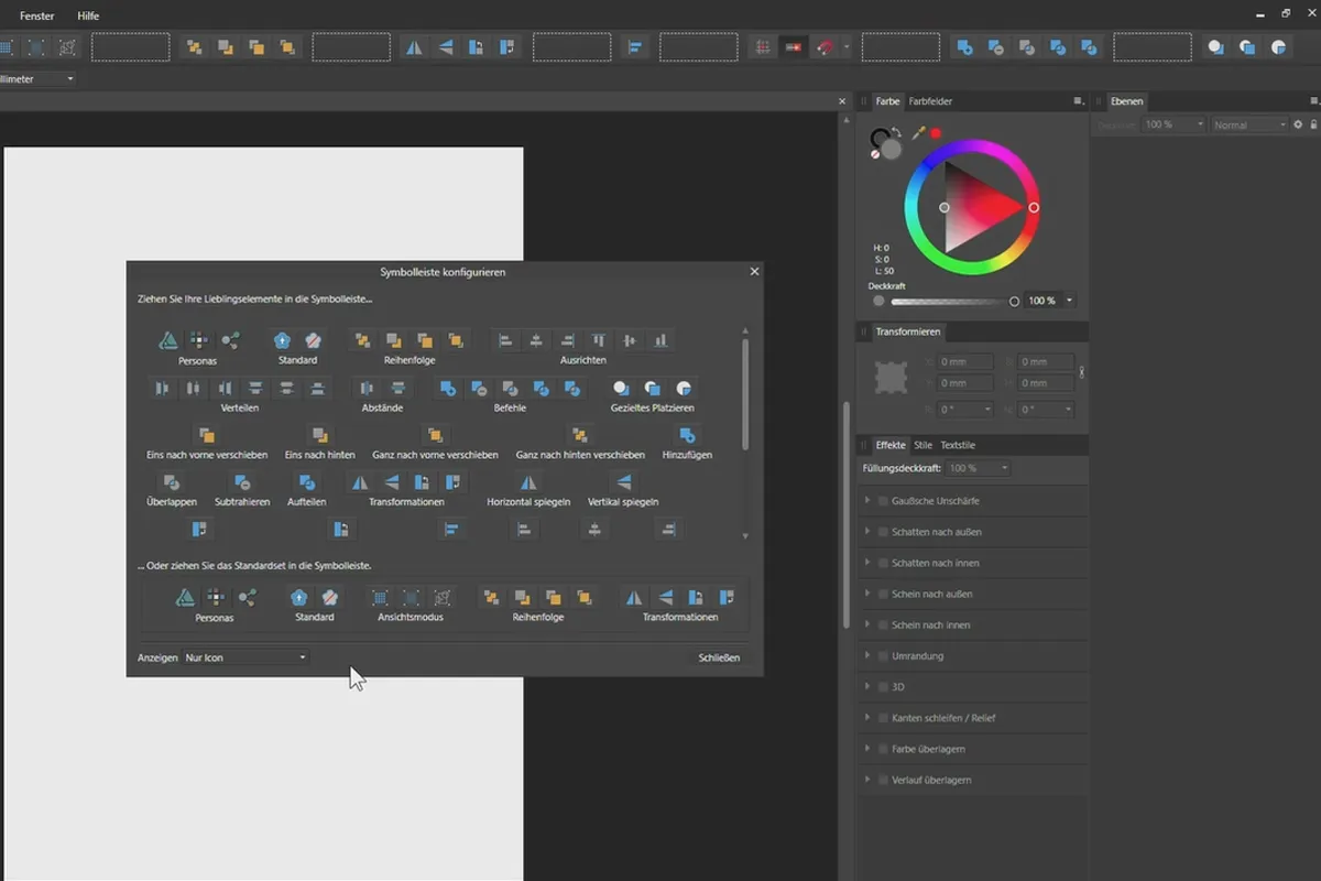 Affinity Designer -opetusohjelma – Perusteet: 1.3 | Käyttöliittymä