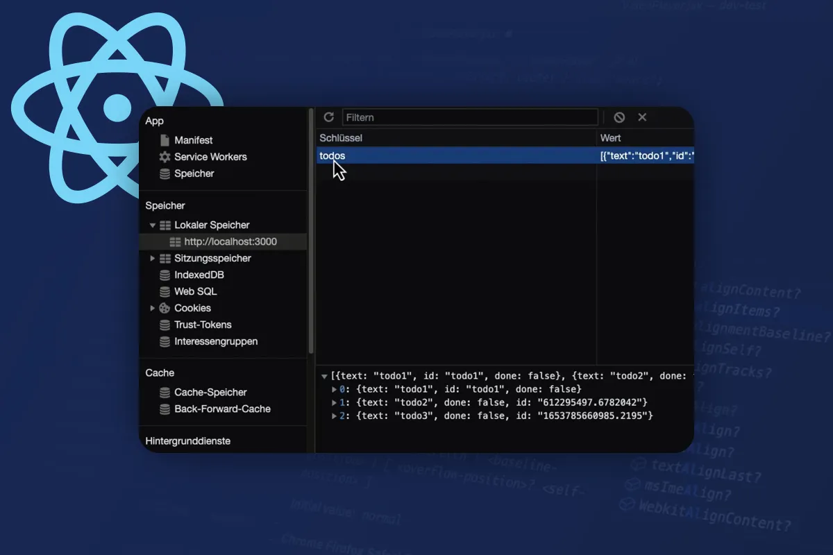React tutorial 4.8 | ukládání a načítání