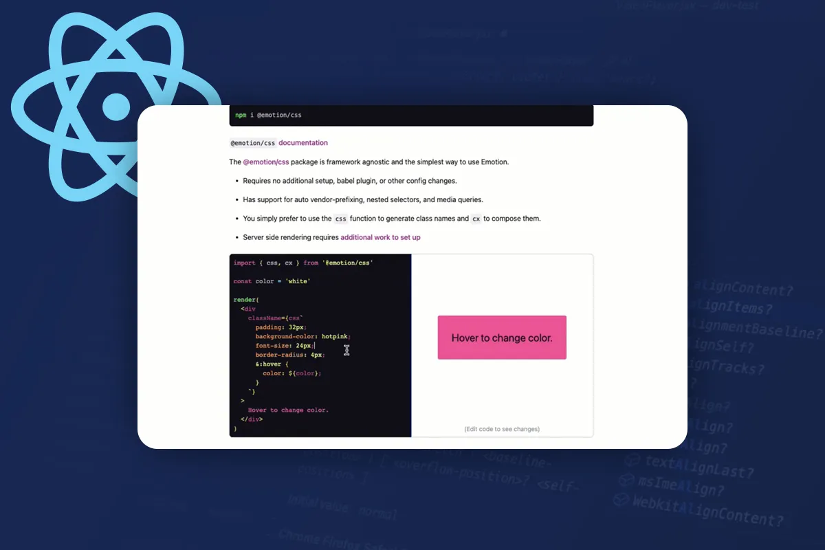 React Tutorial 4.4 | Stylování s Emotion