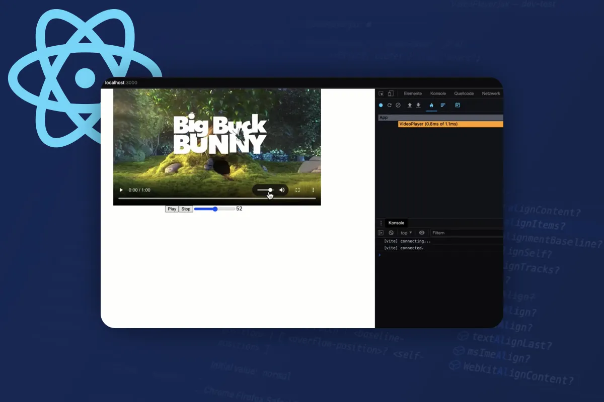 React Tutorial 5.6 | Video-Lautstärke-Regler