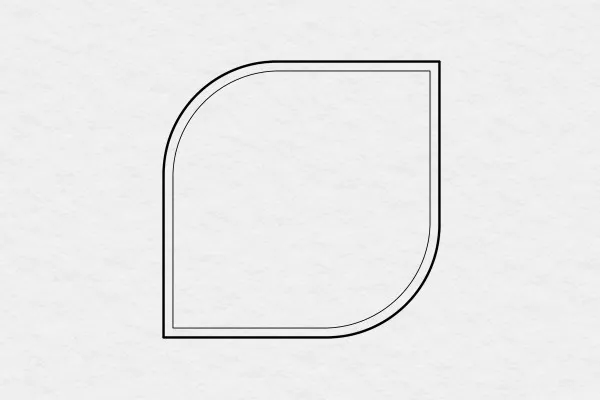 Rahmen für Schriftzüge und zur Logogestaltung – runde und eckige Formen