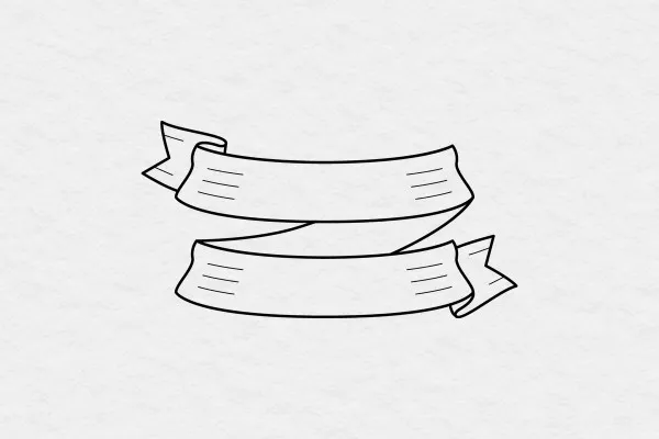 Rahmen für Schriftzüge und zur Logogestaltung – Ribbons für Mehrzeiler