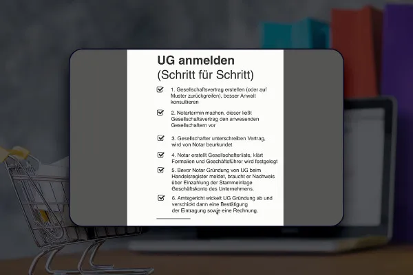 E-Commerce-Tutorial: 3.4 | UG anmelden - Schritt für Schritt