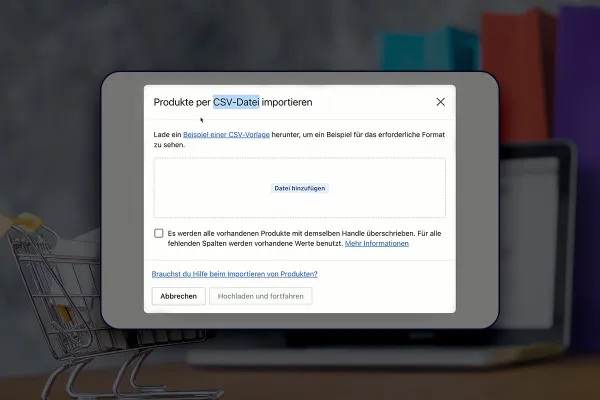 E-Commerce-Tutorial: 5.8 | Produkte in Shopify per CSV Datei importieren