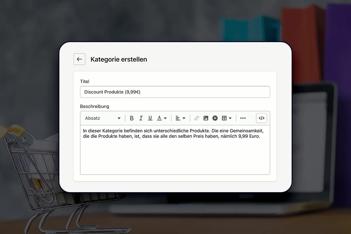 E-Commerce-Tutorial: 5.19 | Kategorie erstellen