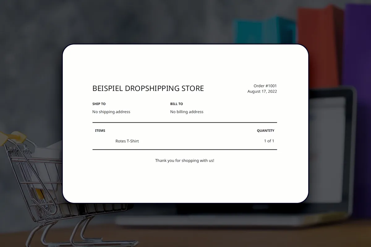 E-Commerce-Tutorial: 7.1 | Lieferschein drucken