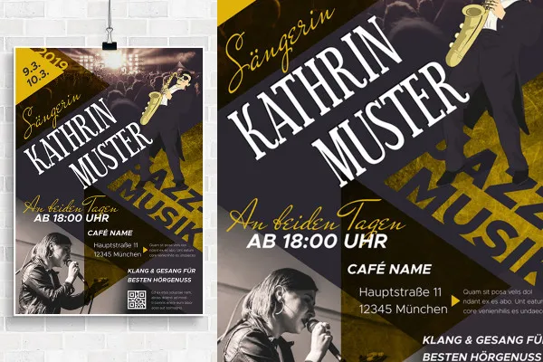 Design-Vorlagen für Musiker & Bands – Vol. 2: Band-Plakat, Konzert-Poster