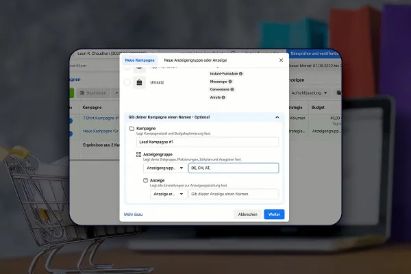 E-Commerce-Tutorial: 10.6 | Facebook Lead Werbeanzeige schalten - Schritt für Schritt