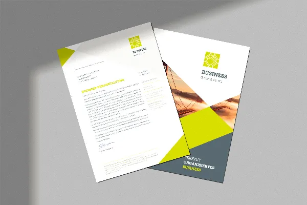 Letterhead template in business design for business stationery