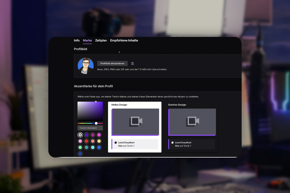 Livestreaming-handledning: 3.4 | Twitch profilbild