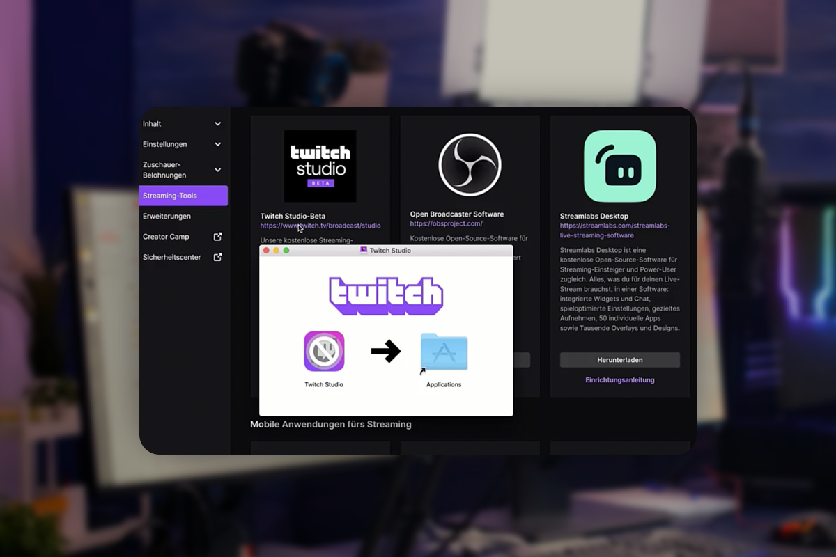Liveströmning-Tutorial: 5.1 | Ladda ner Twitch Studio.