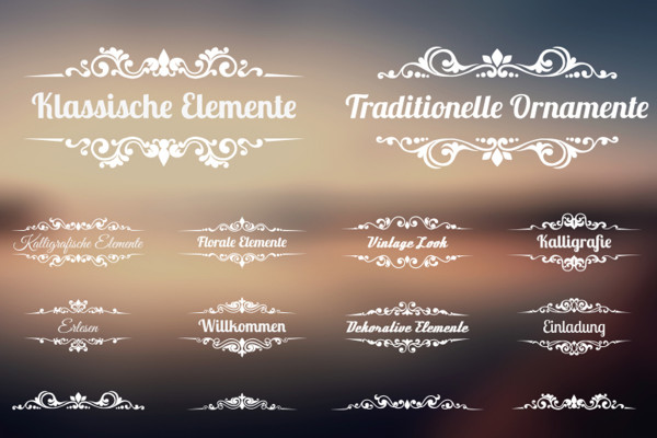 Decorative vector shapes and ornaments - Package 03
