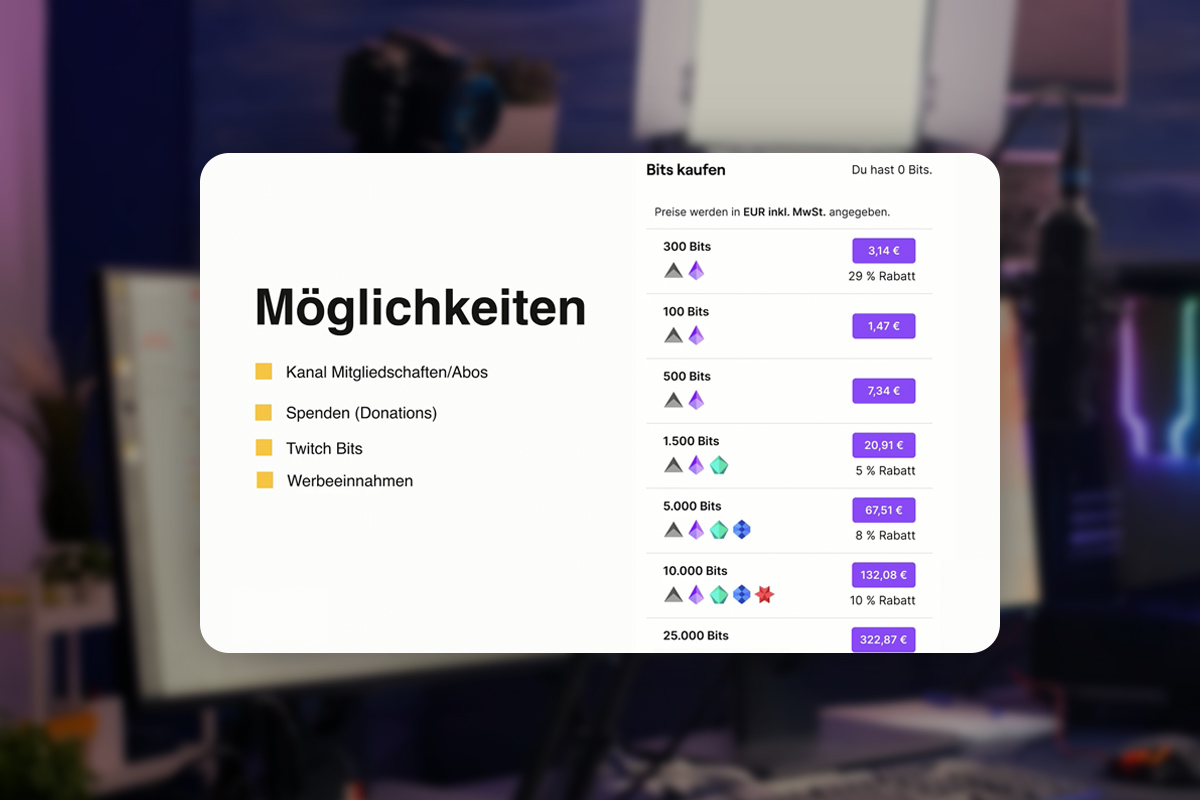 Livestreaming-guide: 6.2 | Alla sätt att tjäna pengar på Twitch med integrerade verktyg