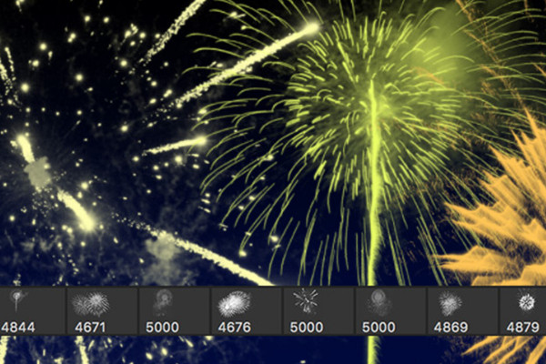 Pinceles "Fuegos artificiales" - Versión 2