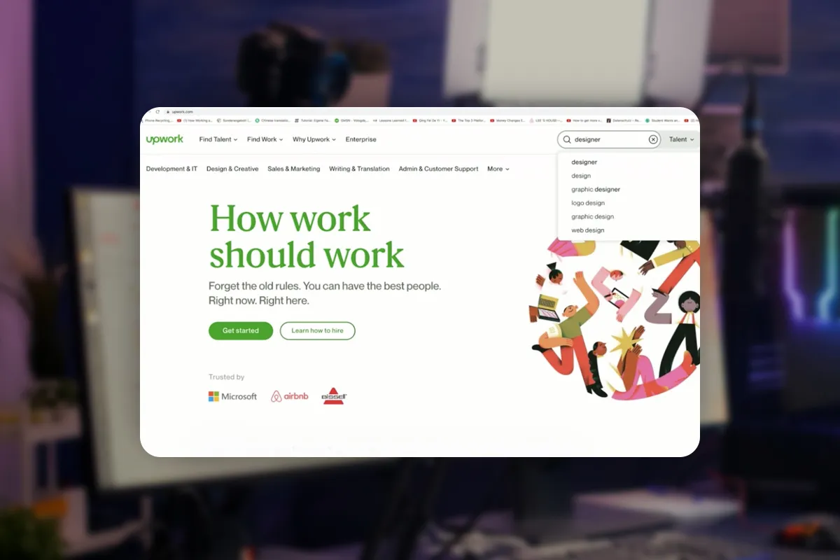 Liveströmning-handbok: 9.5 | Hitta designers för merchandise-produkter via Upwork.