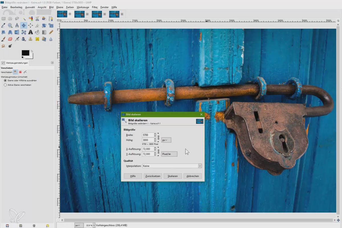 Bildbearbeitung mit GIMP: das Praxis-Tutorial – 3 Bildgröße verändern