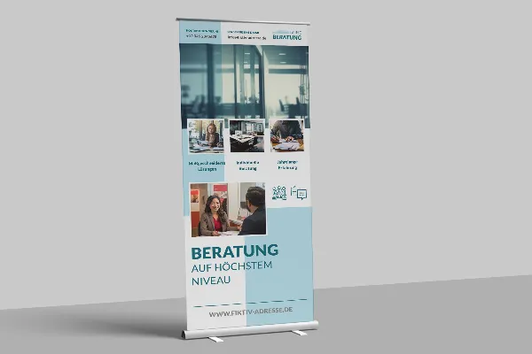 Roll-up-Vorlage im Consulting-Design für Coaches und Berater