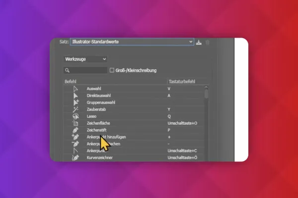 Adobe Illustrator: 3.3 | Tastenbefehle festlegen