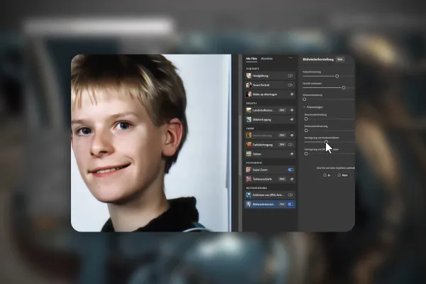 Bilder & Fotos vergrößern per KI: 1 | Photoshop zeigt viel Stärke durch seine neuralen KI-Filter