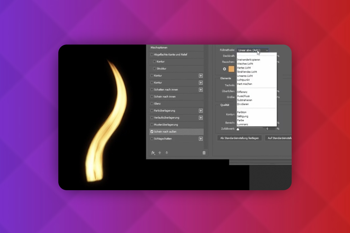 Photoshop-teknikker: 4.2 | Lage stearinlysflamme