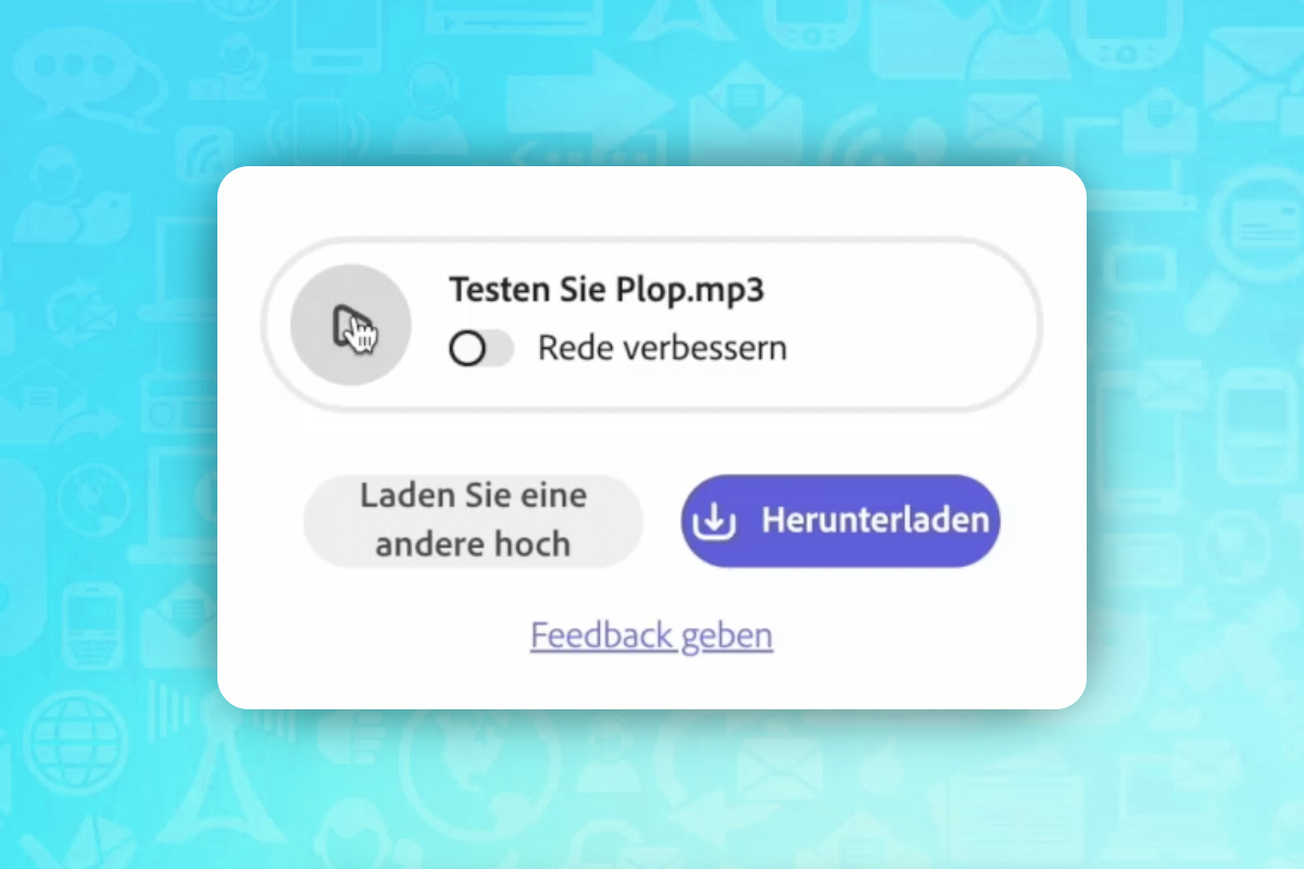 KI per audio: 2.6 | Adobe Podcast - mai più rumori di fondo
