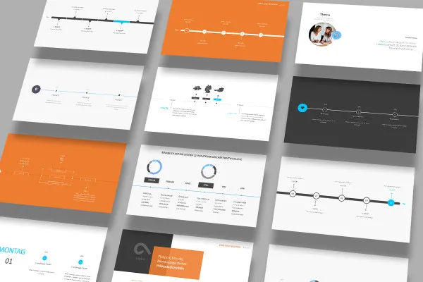 Timeline templates: horizontal, multiple slides (PowerPoint, Keynote, Google Slides)