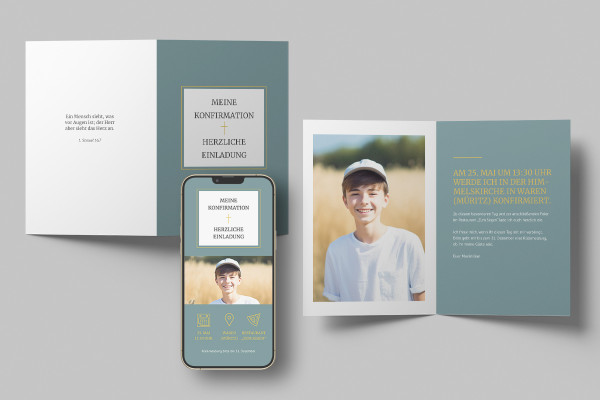 Confirmation - Template for invitation card "Simple" (A5 portrait)