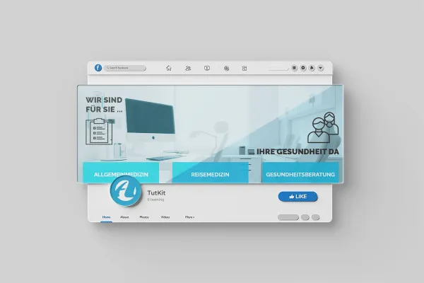 Facebook-Titelbild-Vorlage-Vorlage im Health-Design für Ärzte und  Zahnärzte