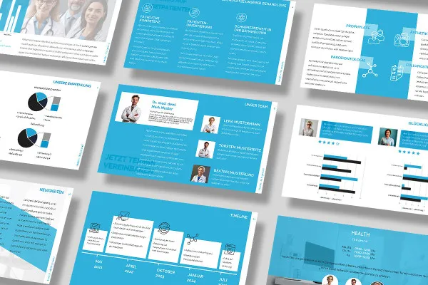 Presentatiesjabloon in Health-ontwerp voor artsen en tandartsen