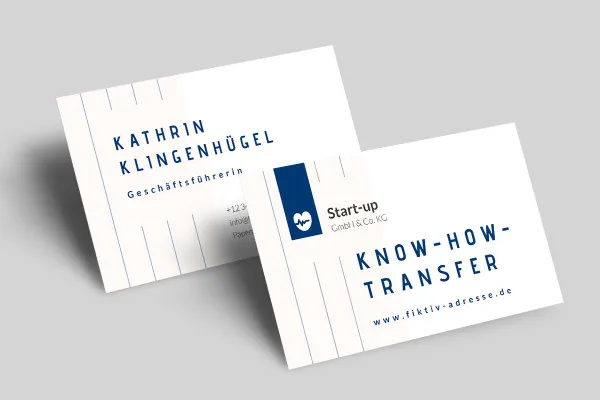 Business card template in start-up design for start-ups