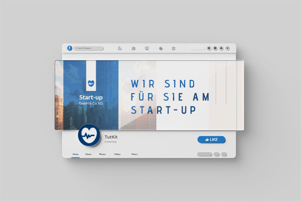 Facebook-kansikuvapohja start-up-suunnittelulle yrittäjille.