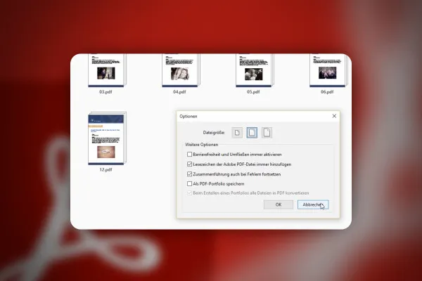 Messerscharfe Acrobat-Rezepte: 1.5 | Per Klick mehrere Dateien in einer PDF-Datei zusammenführen - das spart Zeit