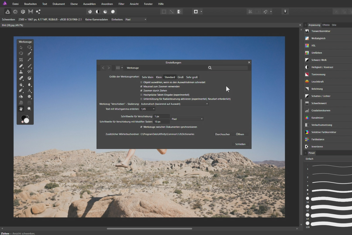 Affinity Photo-opplæring - Grunnleggende: 1.3 | Anbefalte forhåndsinnstillinger