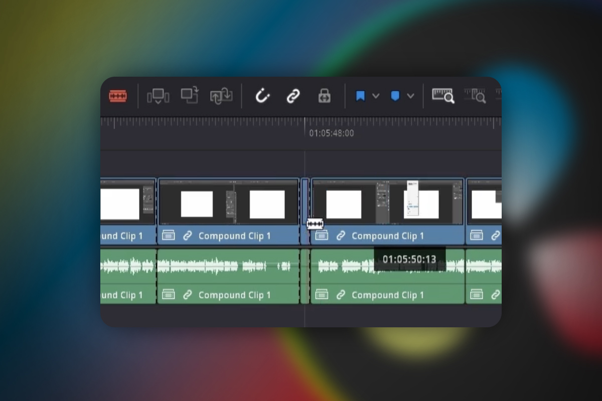 DaVinci Resolve: 5.4 | Koble klippene sammen