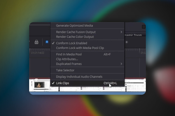 DaVinci Resolve: 7.3 | Separate and connect audio from video