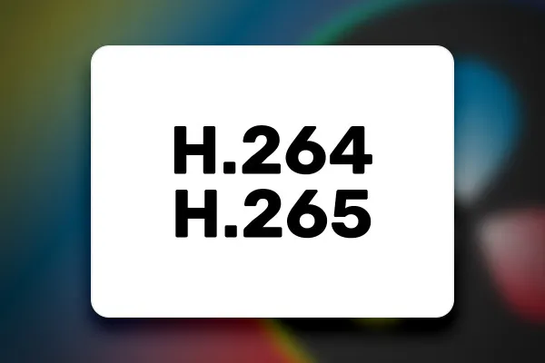 다빈치 리졸브: 8.1 | 코덱 H.264 및 H.265