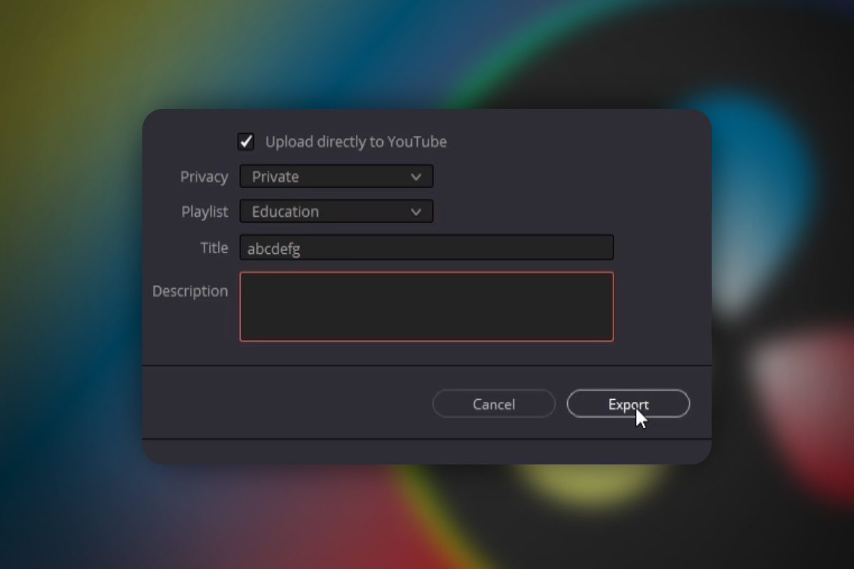 DaVinci Resolve: 8.4 | Last opp videoer direkte på YouTube