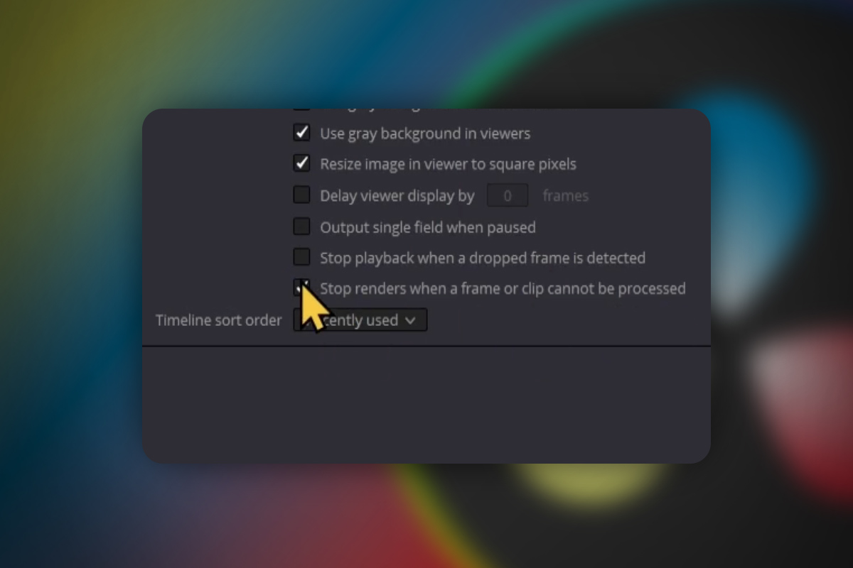 DaVinci Resolve: 9.9 | Rendern av jobben mislyktes.
