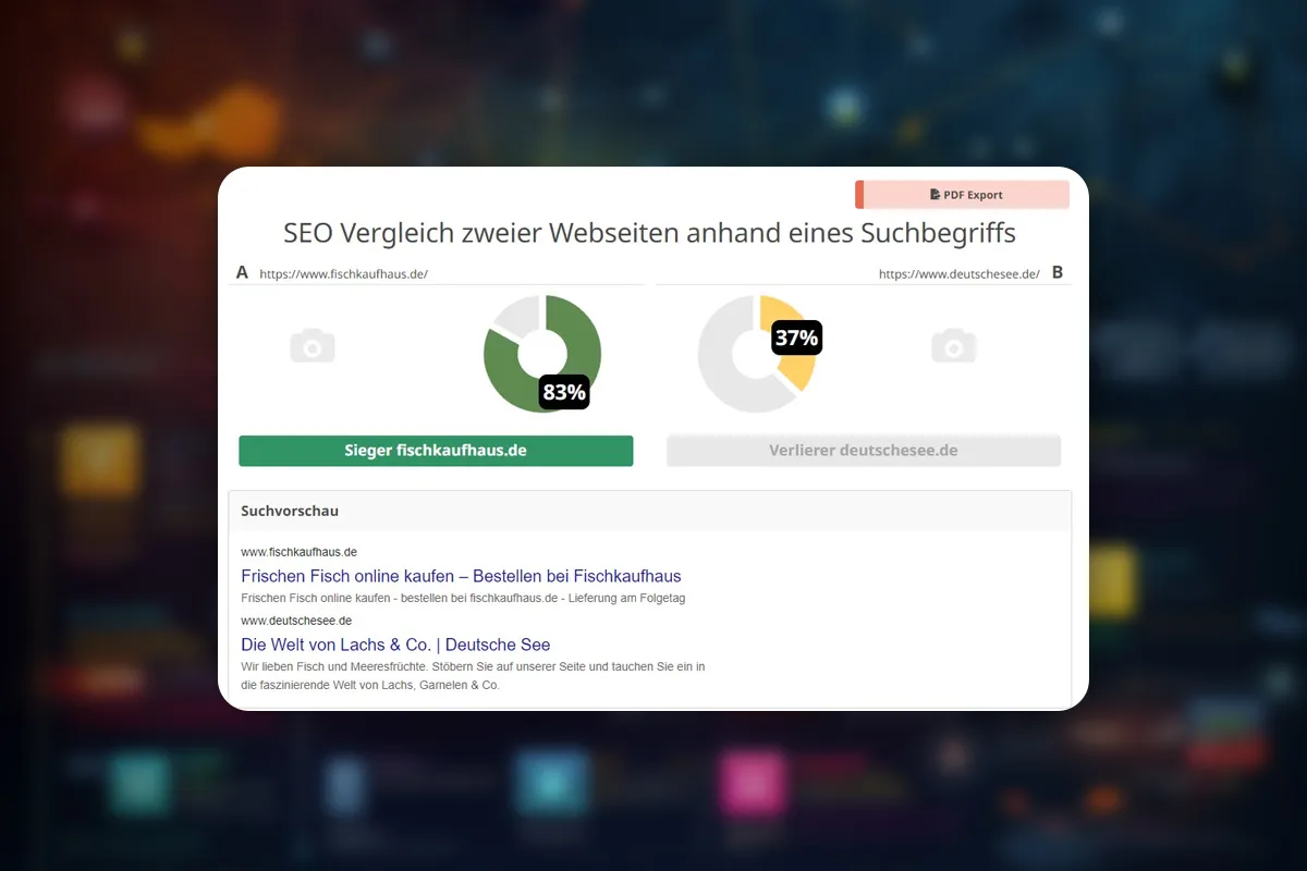 SEO: 16 | Mitbewerbervergleich SEO Compare