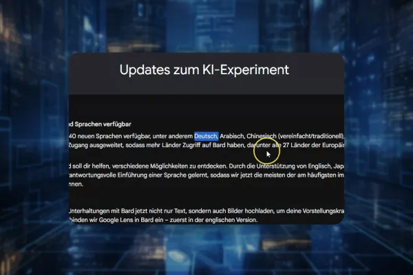 Google Bard: 2.2 | MISE À JOUR : Bard en allemand