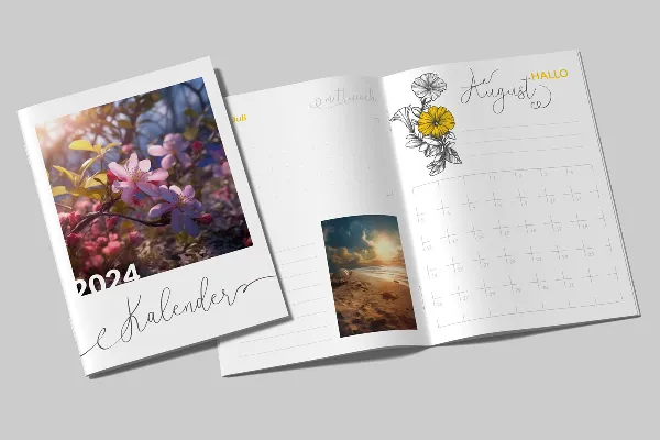 Jahreskalender 2024 zum Ausdrucken: 01 | Buchkalender