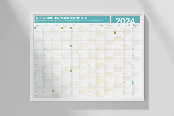 Kalendarz roczny na rok 2024 do wydrukowania: 02 | Planer roczny