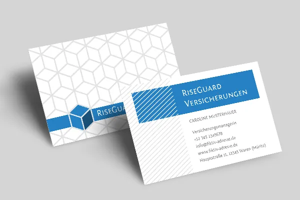 Business card template for financial services & insurance providers