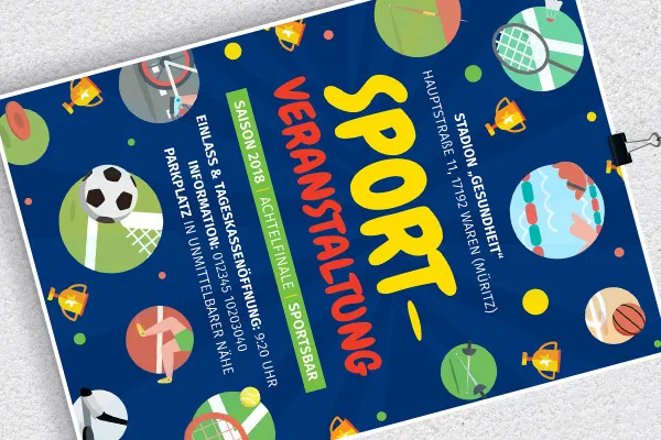 Flyer-maler for sportsarrangementer – versjon 3