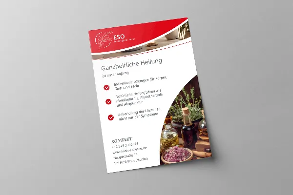 Sjabloon voor advertenties voor alternatieve geneeskunde en natuurgeneeskundigen.