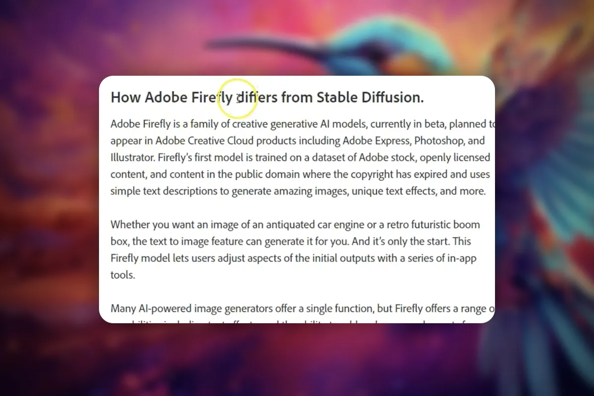 Adobe Firefly: 2.3 | Unterschiede von Adobe Firefly zu Midjourney und Stable Diffusion